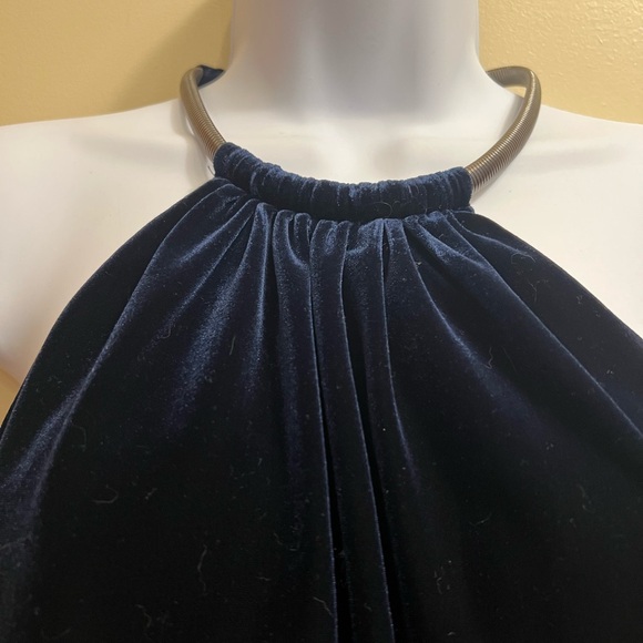 Laundry by Shelli Segal velvet blue mini dress Size 6 - Picture 3 of 5